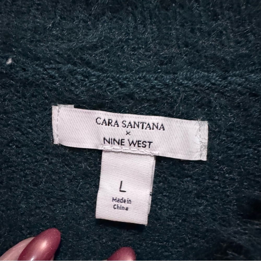 Cara Santana x Nine West - Green Sweater with Green Sequin Design - size L - Picture 6 of 7